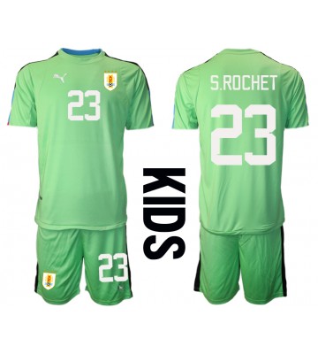 Uruguay Sergio Rochet #23 Målmand Hjemmebanesæt Børn VM 2022 Kort ærmer (+ korte bukser)